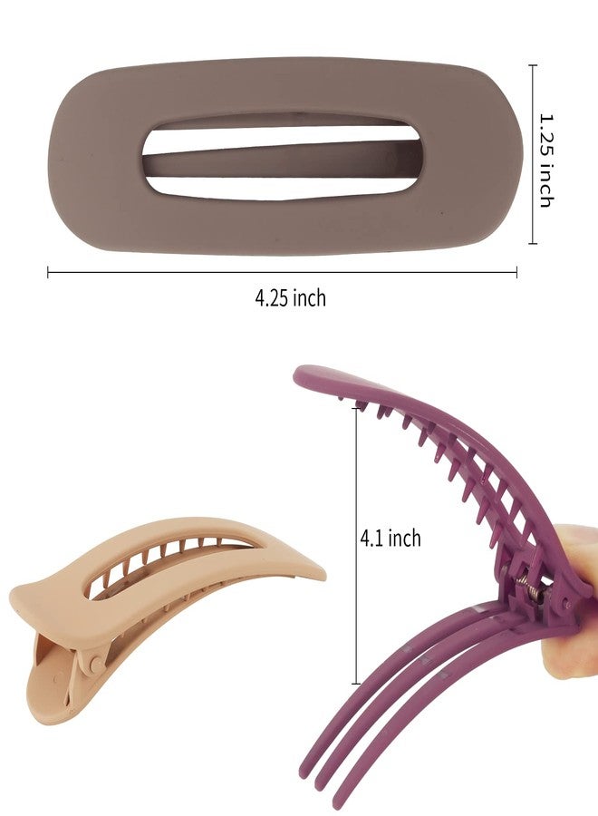 ACO-UINT 8 Pack Hair Accessories: Flat Claw Clips, Alligator Barrettes, Non-Slip French Clips, Duckbilled Hair Clips for Women's Hairstyling and Sectioning - Image 2